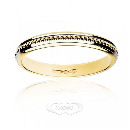 Diana ring in 18 kt white and yellow gold FD7N3BC