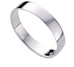 Platinum wedding band flat model 3 grams