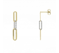 Women's Earrings in White and Yellow Gold GL101739