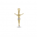 Ciondolo Croce Oro Bianco Giallo GL101741
