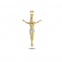 Ciondolo Croce Oro Bianco Giallo GL101742