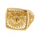 Anello Uomo Oro Giallo Testa di Leone GL101773
