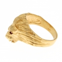 Anello Uomo Oro Giallo Testa di Leone GL101775