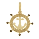 Anchor Rudder Pendant Yellow Gold GL101794