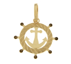 Ciondolo Timone Ancora Oro Giallo GL101794