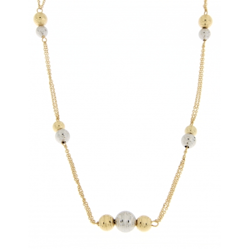 Collana Donna Oro Bianco Giallo GL101806