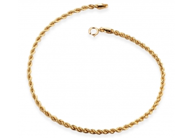 Bracciale Fune Corda Oro Giallo 18 KT