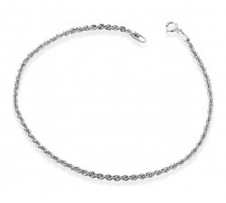 Bracciale Fune Corda Oro Bianco 18 KT