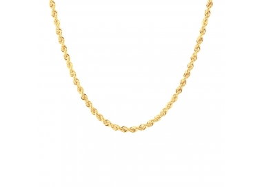 Collana Fune Corda Oro Giallo 18 KT