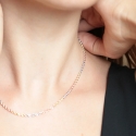 Collana Fune Corda Oro Bianco Giallo Rosa 18 KT