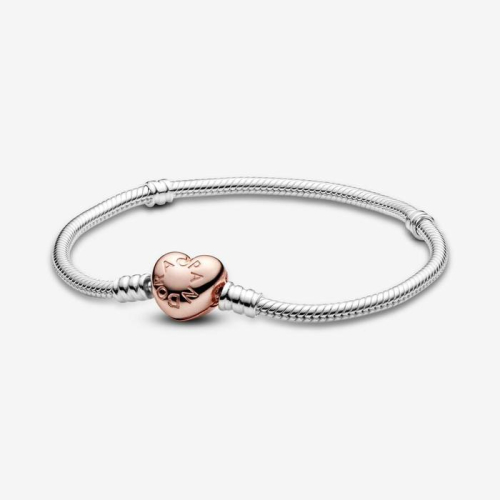 Bracciale Pandora Chiusura Cuore Rosè 580719