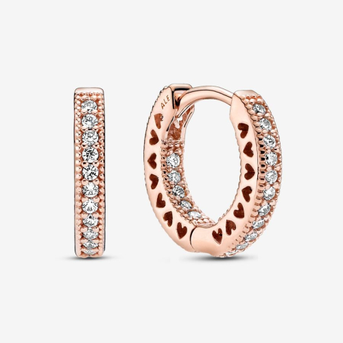 Pandora Kreissteine und Herzen Ohrringe 286317C01