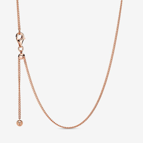 Pandora sterling silver chain necklace adjustable on sale