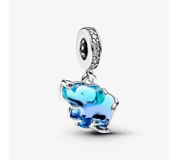 Charm Pandora Pendente Elefante Vetro di Murano Blu 793339C01