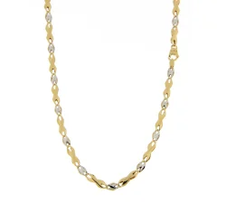 Collana Uomo Oro Giallo Bianco GL101854