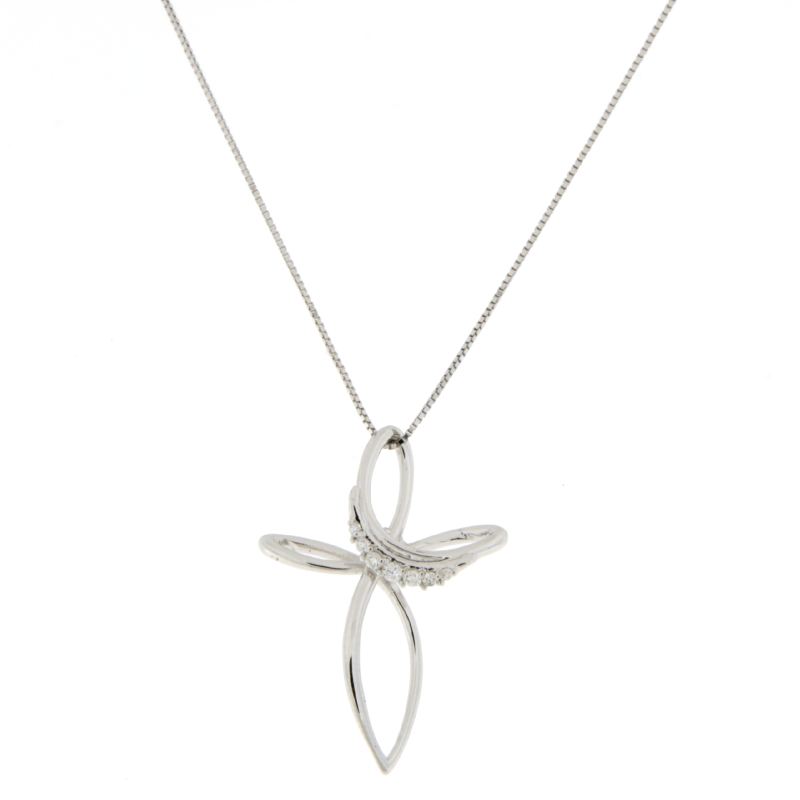 Collana Donna Promesse Croce Diamanti CRP47 Collana Donna Promesse Croce Diamanti CRP47
