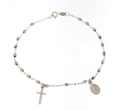 Rosary Bracelet White Gold Miraculous Madonna 803321713241