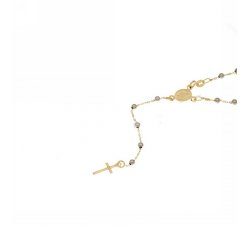 Halskette Miraculous Madonna Gelb-Weißgold Rosenkranz 803321716849