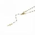 Rosary Necklace Gold White Yellow Miraculous Madonna 803321716858
