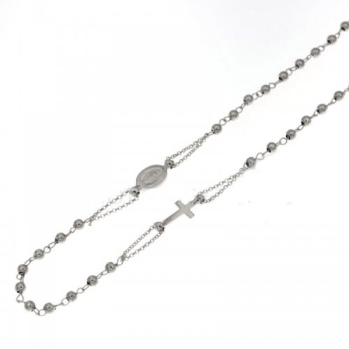 Rosary Necklace in White Gold 803321716829