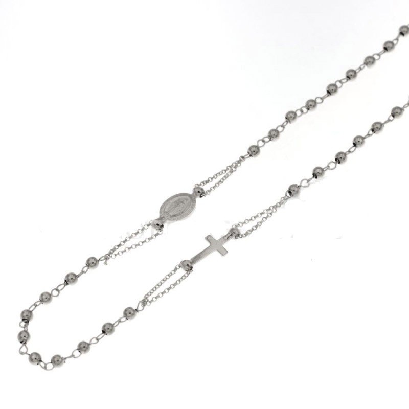 Rosary Necklace in White Gold 803321716829