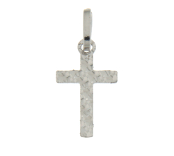 Ciondolo Croce Unisex Oro Bianco GL101887