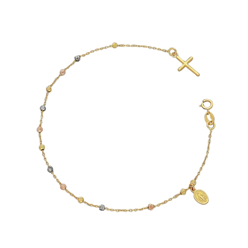 Bracciale Donna Rosario Oro Bianco Giallo Rosa GL101948