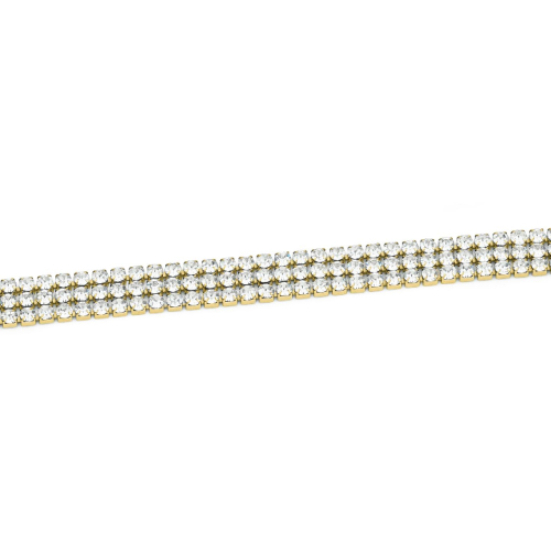Boccadamo Bracciale Donna Mya Trendy Cod. LM/BR05 - Doppio Filo Acciaio 316L Con Cristalli Pesca E Quadrifoglio