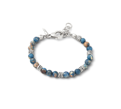 Giovanni Raspini Tango Blauer Achat Herrenarmband 12216