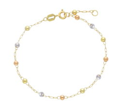 Damen Armband Weißgold Gelb Rose GL102000