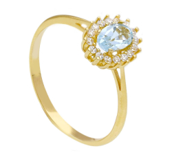 Gelbgoldring für Damen GL102003