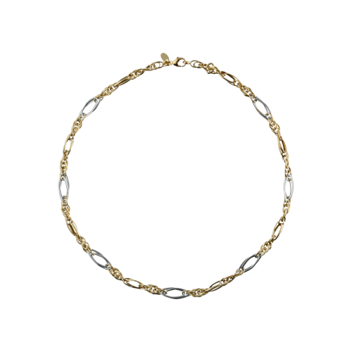 Collana Donna Oro Bianco Giallo GL102009
