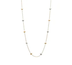 Damen Halskette Weiß Gelbgold GL102013