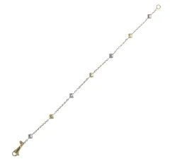 Damenarmband Weiß Gelbgold GL102014