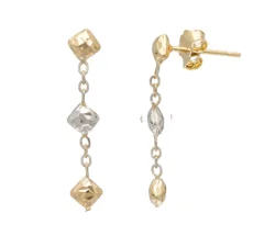 Damen Ohrringe Weiß Gelbgold GL102015