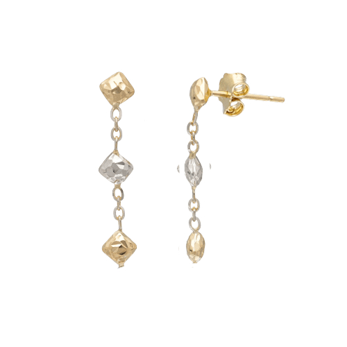 Damen Ohrringe Weiß Gelbgold GL102015