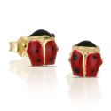 Marienkäfer-Frauenohrringe aus Gelbgold 803321710727
