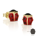 Marienkäfer-Frauenohrringe aus Gelbgold 803321710727