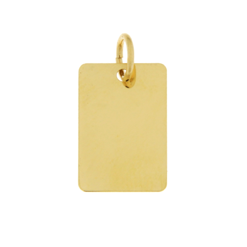 Personalisierbarer Medaillenanhänger Gelbgold GL102019