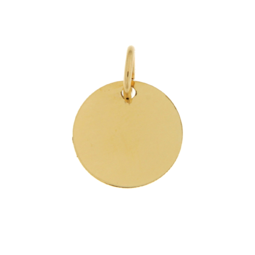Ciondolo Medaglia Personalizzabile Oro Giallo GL102020