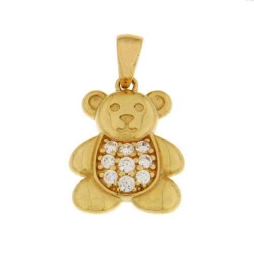 Teddybär-Anhänger aus Gelbgold GL102023