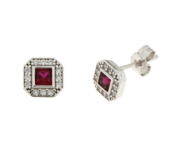 Women's White Gold Earrings GL102028