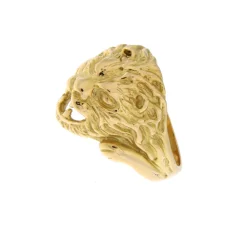 Anello Uomo Oro Giallo Testa di Leone GL102030