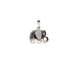 Ciondolo Elefante Oro Bianco GL102035