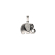 Ciondolo Elefante Oro Bianco GL102035
