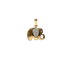 Ciondolo Elefante Oro Giallo GL102036