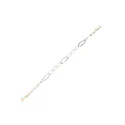 Damenarmband Weiß Gelbgold GL102040