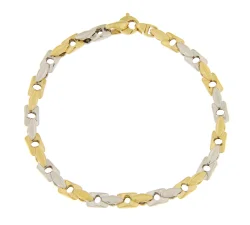 Bracciale Uomo Oro Bianco Giallo GL102060