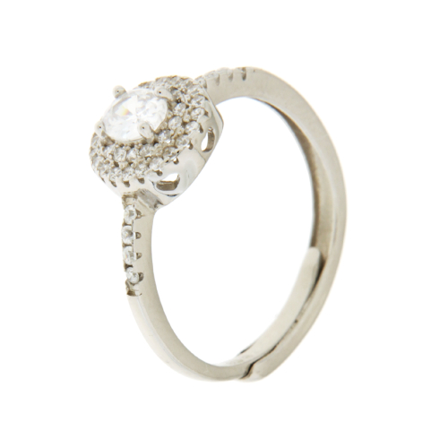 Anello Solitario Donna Argento CAN59