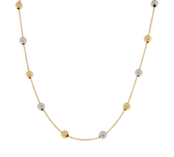 Damen Halskette Weiß Gelbgold GL102067
